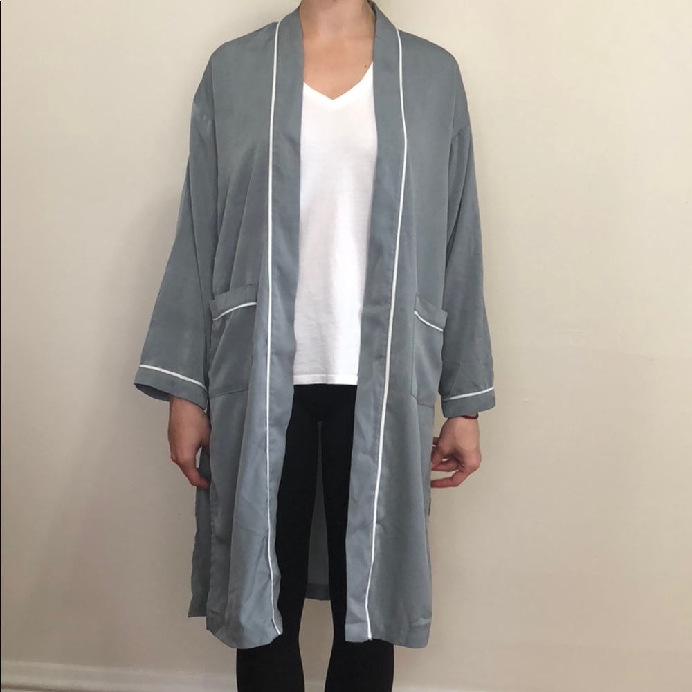 Lingerie-inspired duster